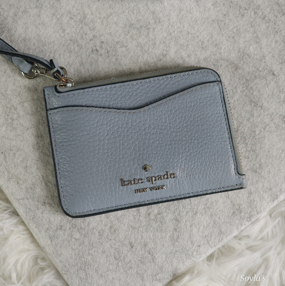 Kate Spade Blue Leather Wristlet